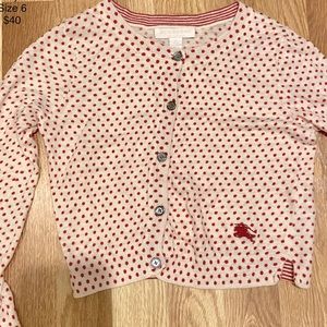 Very cute GUC Burberry Cardigan size 6